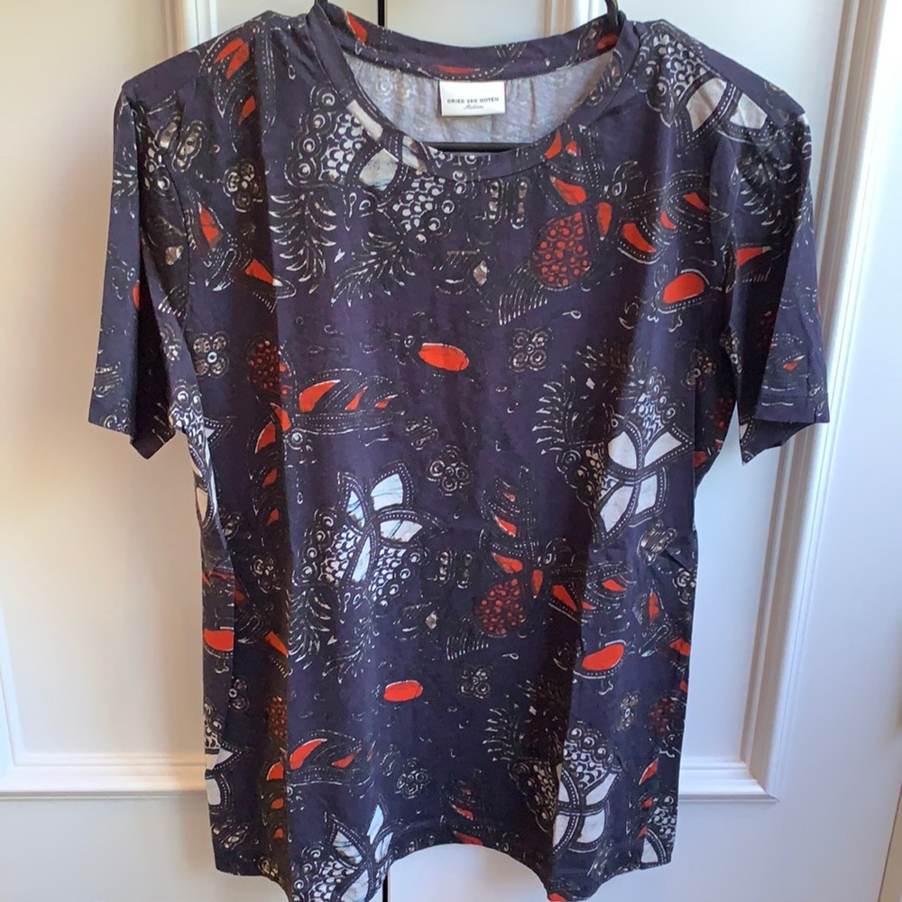 Dries Van Noten men’s medium print t